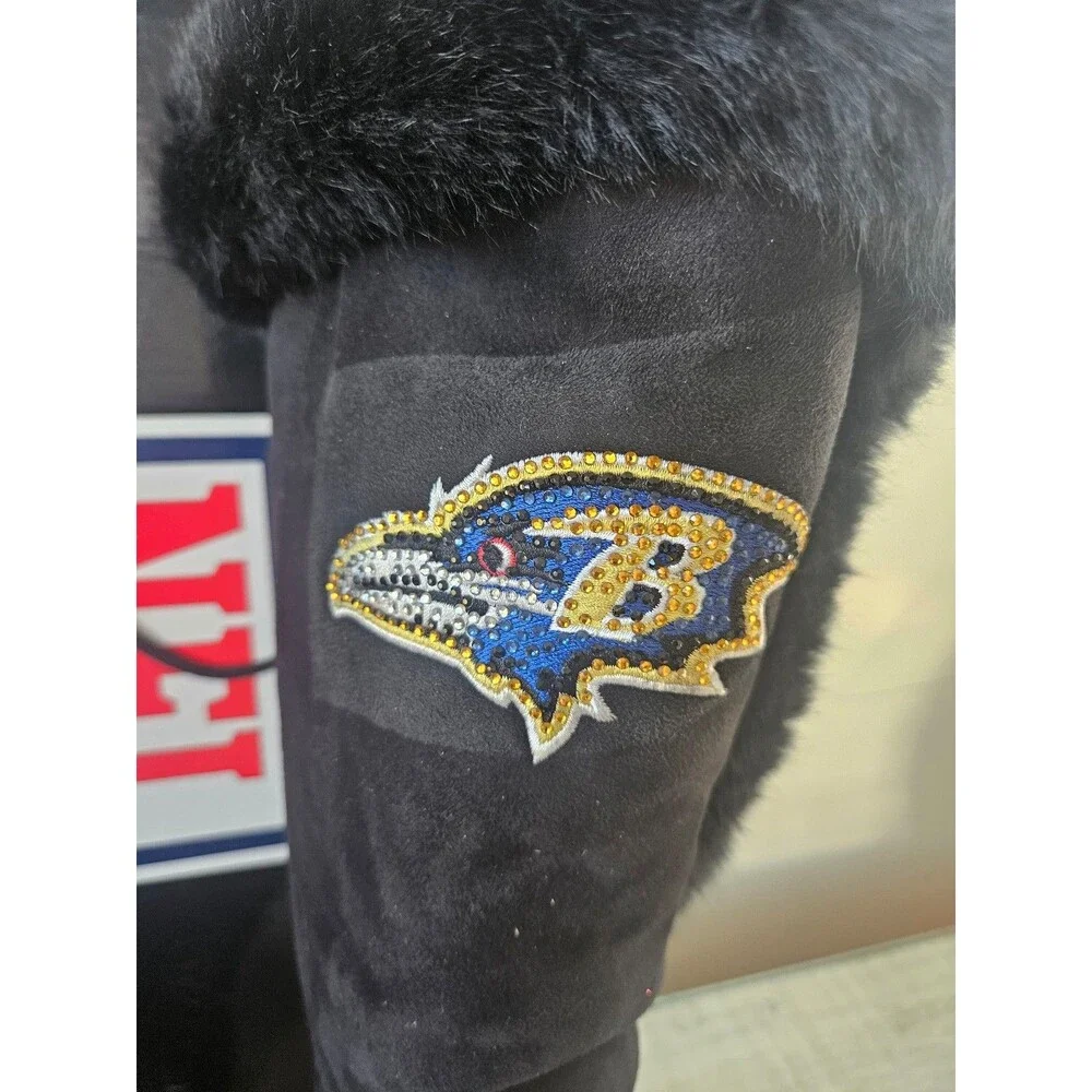 NFL Baltimore RAVENS Black Lined Boots New In Box